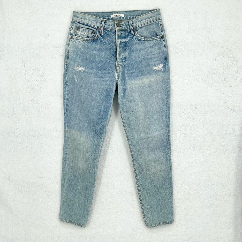 GRLFRND Women's Karolina‎ (6768) High-Rise Straight Jeans in Domenico - Size 27